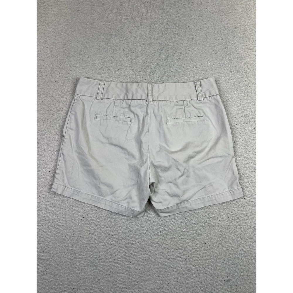 Vintage J Crew Shorts Womens 4 Gray Low Rise Chino Cotton Casual 2000s